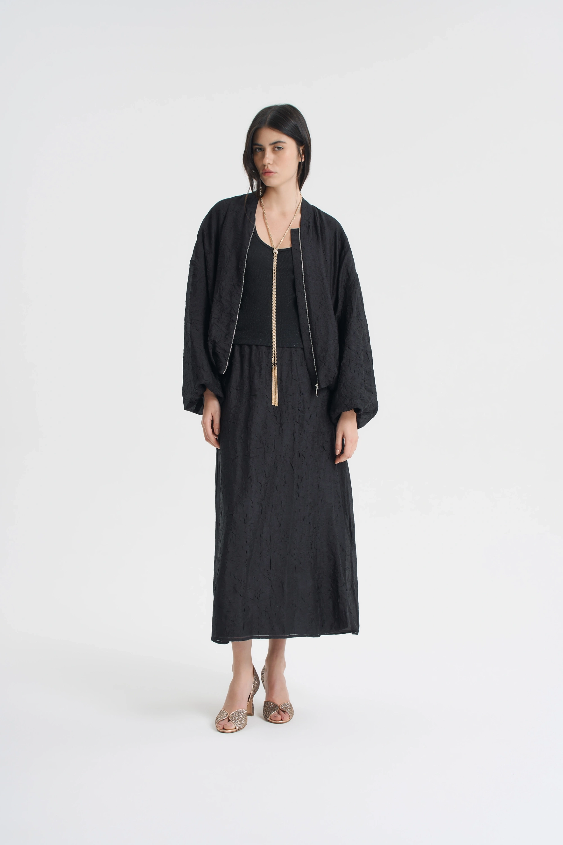 Юбка из жатой вискозы