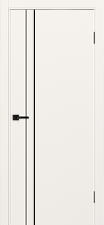 Межкомнатная дверь Optima Porte НЕАПОЛЬ 205 Молдинг SB (матовый чёрный), Чёрная кромка