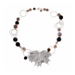 Колье лист Ester Bijoux Канадский Клён CL1060-S BW
