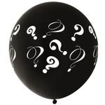 Шар латексный 61см Знак вопроса (Черный)