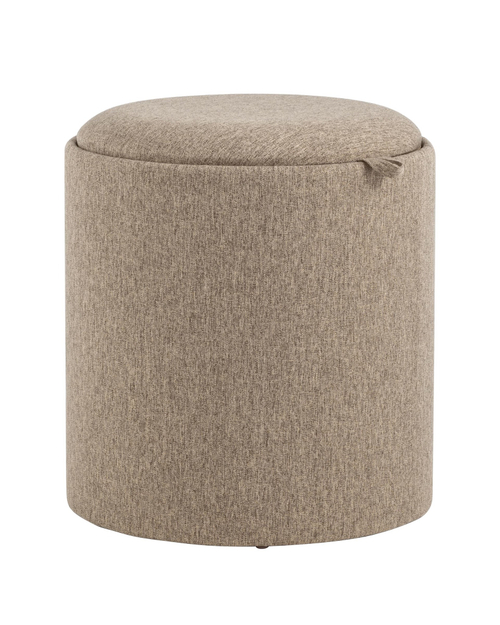 Пуф-столик с ящиком Хюгге S рогожка бежевый