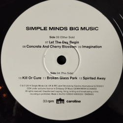 Винтажная виниловая пластинка LP Simple Minds Big Music (EU 2014)