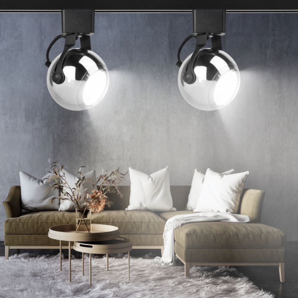 Трековый светильник однофазный ЭРА TR35-GU10 CH под лампу GU10 хром | Однофазные светильники под лампу