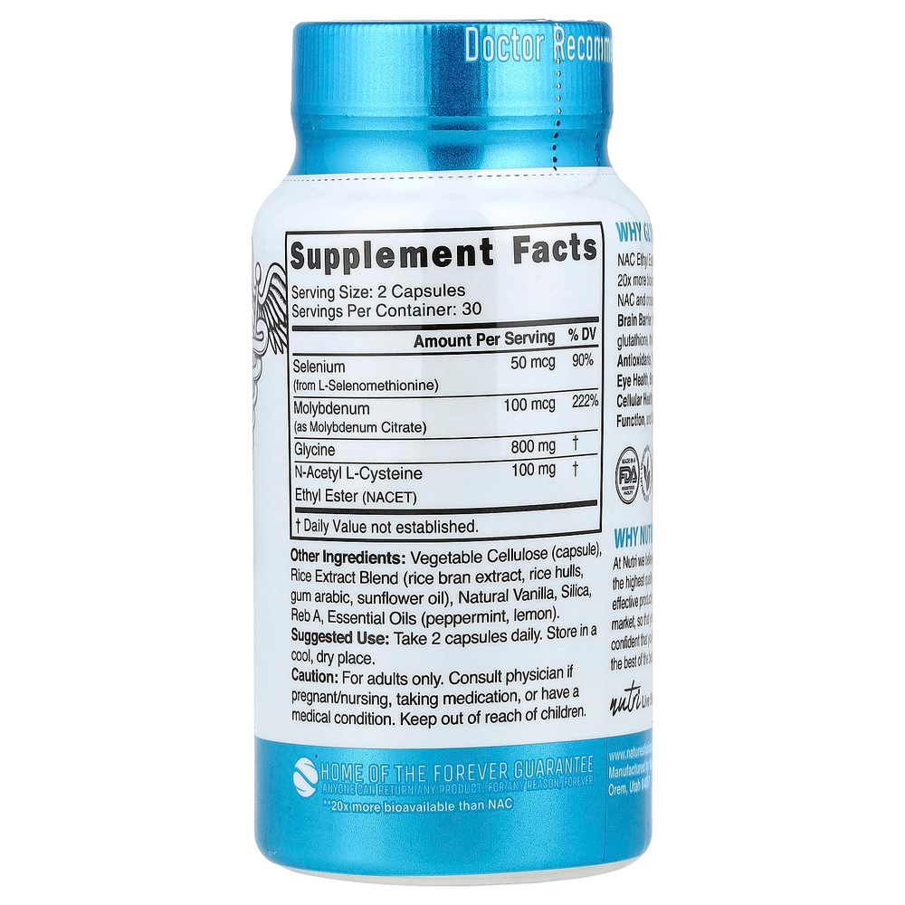 Nutri, Glynac-ET, 60 веганских капсул