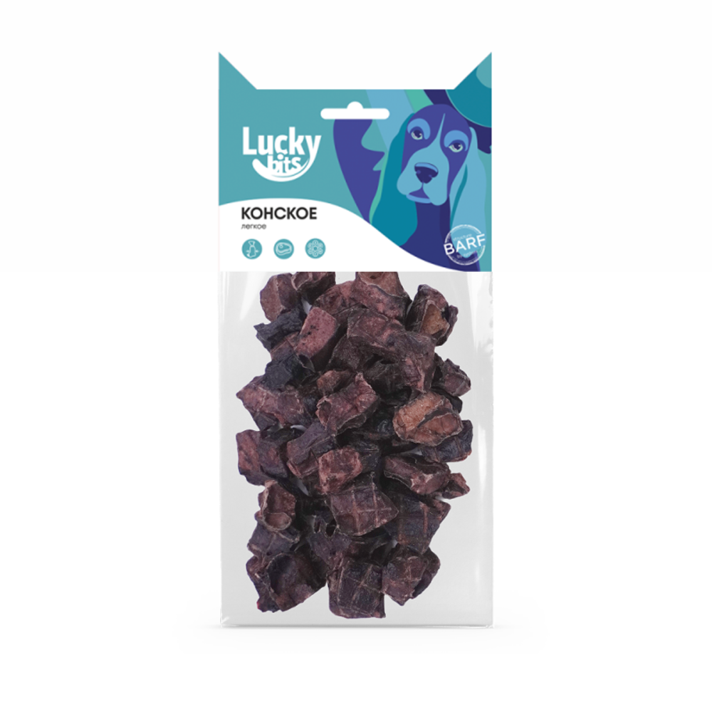 Лакомство для собак Lucky bits конское легкое, 40 г