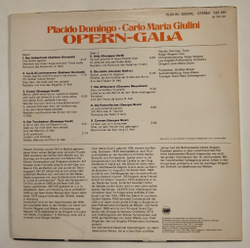 Винтажная виниловая пластинка LP Placido Domingo, Carlo Maria Giulini Opern Gala (ГДР 1988)