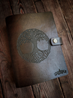 Блокноты: Кожаный блокнот А5 на кольцах