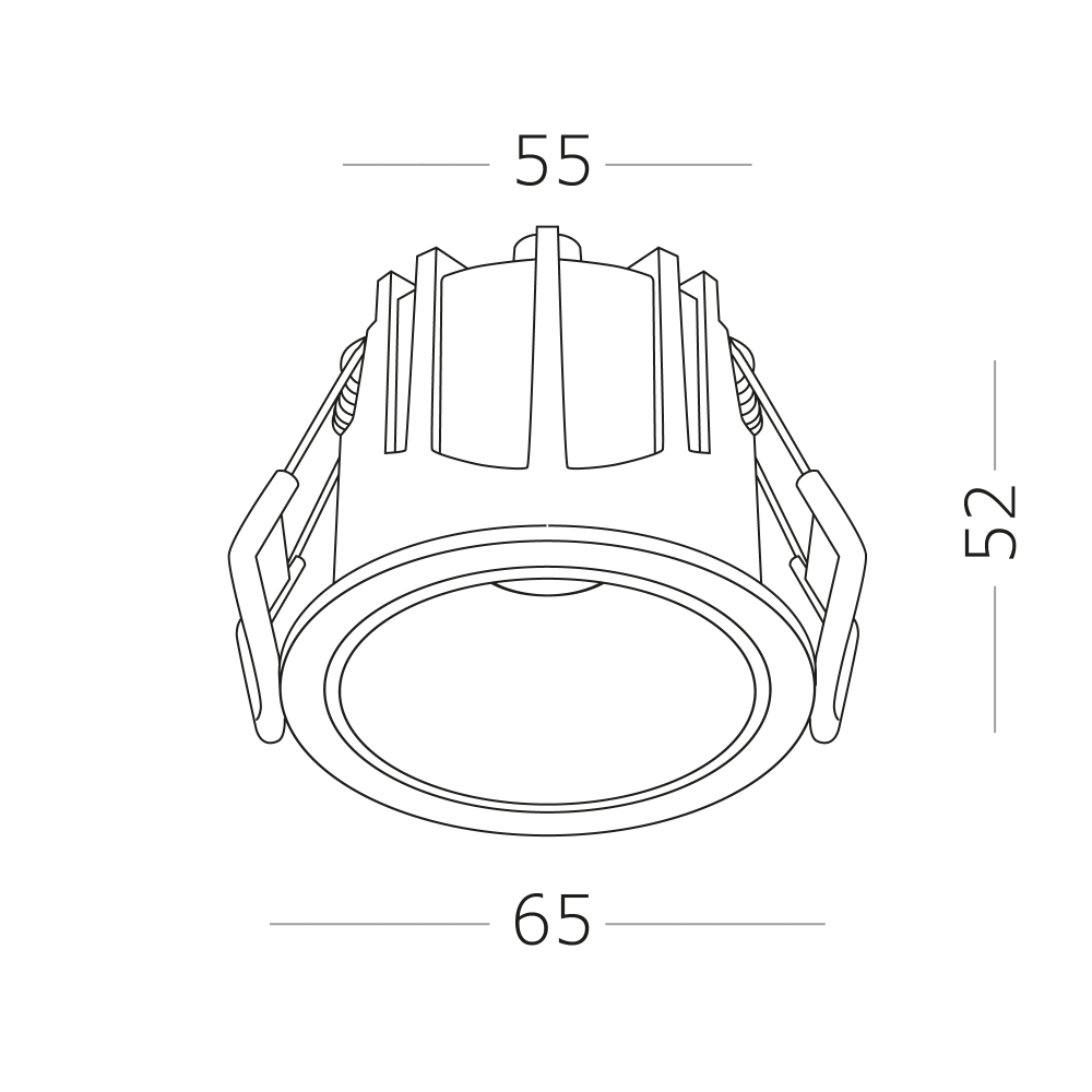 ST757.438.10R Св-к встр. Белый LED 1*10W 3000К Ra>90 700Lm 60° IP20 D65xH52 85-265V