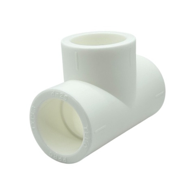 Тройник полипропиленовый равнопроходной TEBO 25 мм