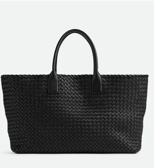 Cabat сумка-тоут Bottega Venetta Intrecci, чёрная