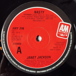 Винтажная виниловая пластинка LP Janet Jackson Nasty (UK 1986) 45 RPM Maxi Single