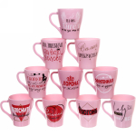 Стакан 250мл Розовая пудра «Для милых дам» (10 видов) без упаковки