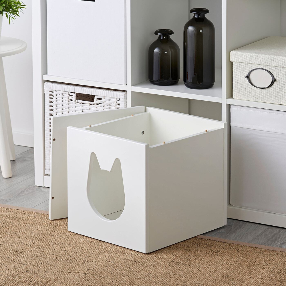 IKEA KALLAX  (ИКЕА КАЛЛАКС)  -  Домик для кошки, белый, 33x33 см