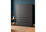 Шкаф Woodville Сибити четырехстворчатый графит серый