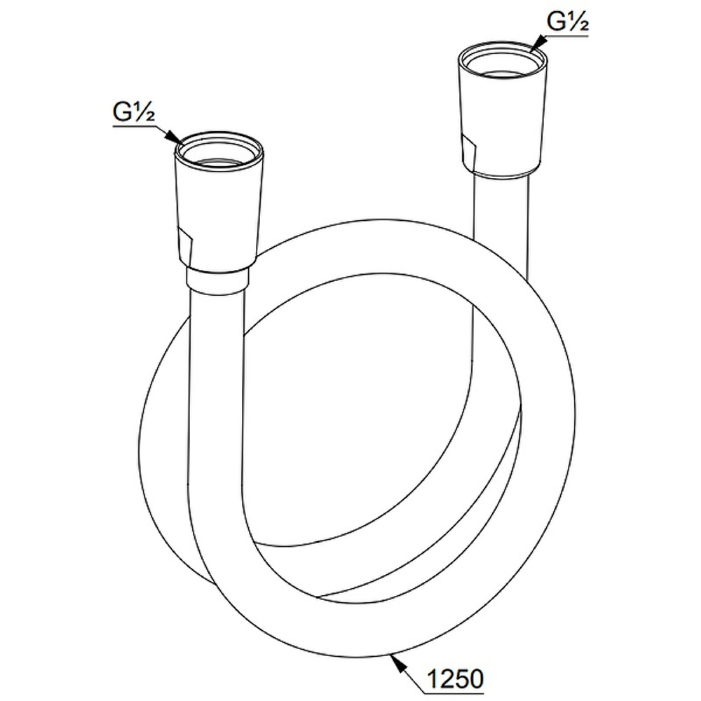 Душевой шланг KLUDI SUPARAFLEX 1250 мм, хром (6107105-00)