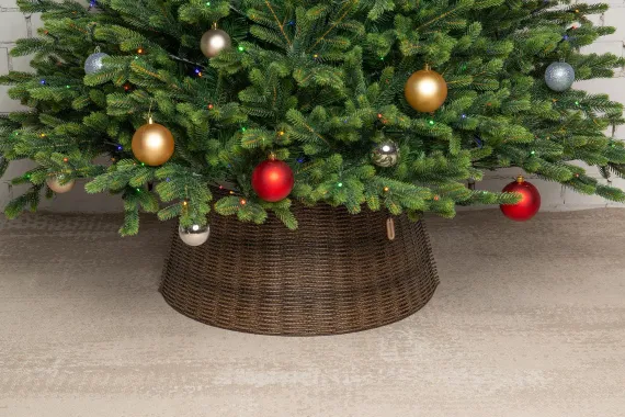 Корзина под елку Люкс Палермо 87 см., разборная, корица, ЕлкиТорг (87-224)