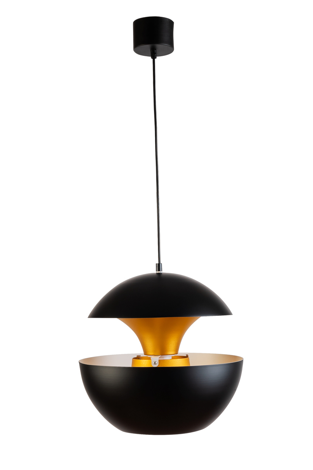 Светильник Garda Decor подвесной металлический черный с золотом 60GD-9064L-BL