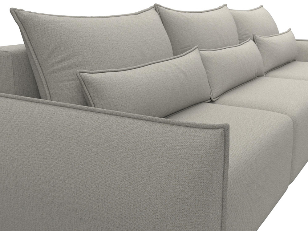 Диван прямой Лига-051 НПБ Лонг РОГОЖКА Амур 02 бежевый