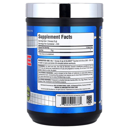 ALLMAX, Essentials, таурин, 400 г (14,11 унции)