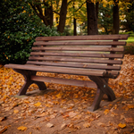 Скамейка садовая деревянная со спинкой Ойвинд, венге