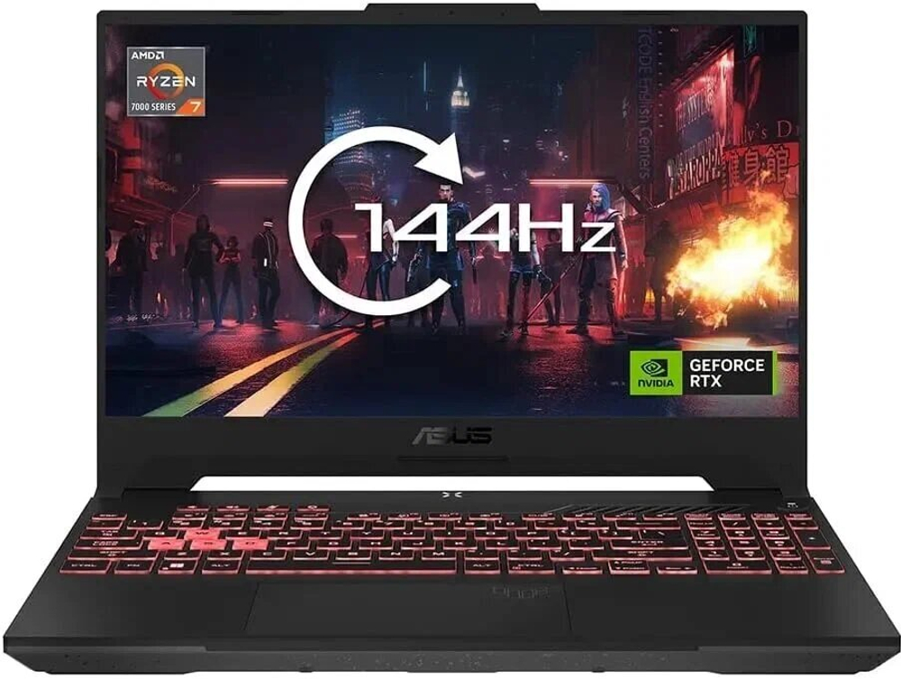 ASUS TUF Gaming A15 FA507NV-LP160 Игровой ноутбук 15.6", AMD Ryzen 5 7535HS, RAM 16 ГБ, SSD 512 ГБ, NVIDIA GeForce RTX 4060 для ноутбуков (8 Гб), Без системы, (90NR0E85-M008K0/90NR0E85-M00DT0), серый, Русская раскладка