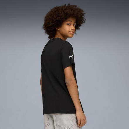 PUMA X SCUDERIA FERRARI ФУТБОЛКА С ЦВЕТНЫМ БОЛЬШИМ ЩИТОМ SPORTSWEAR, ЧЕРНЫЙ