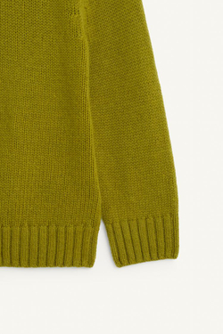 ZARA ТРИКОТАЖНЫЙ СВИТЕР, ОЛИВКОВО-ЗЕЛЕНЫЙ