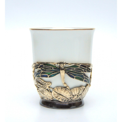 Кофейная чашка "Стрекозы" в шкатулке бумвинил