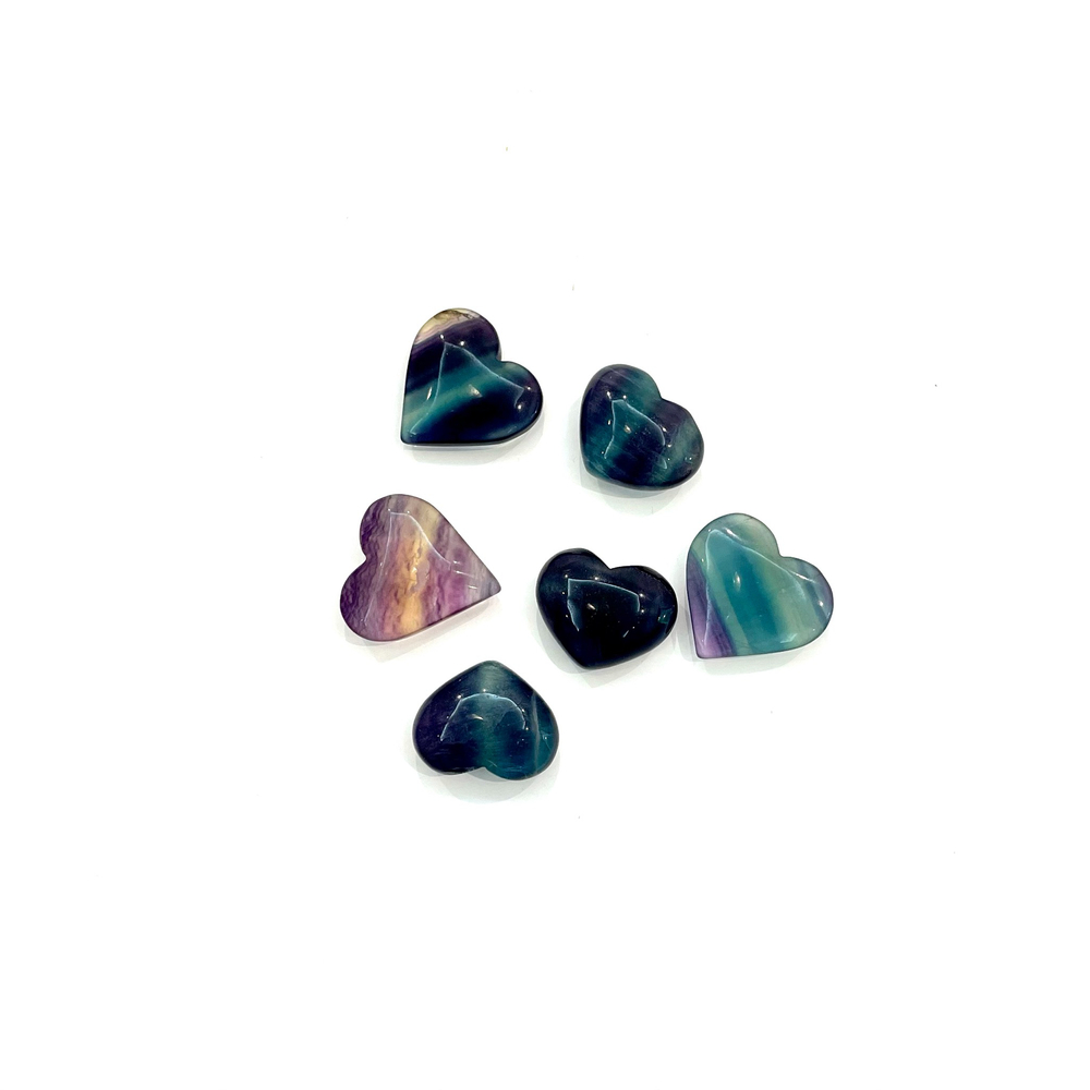 Сердце флюорит, 1 шт (16-18 гр)