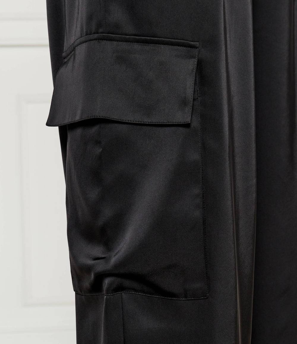 Сатиновые штаны карго C_Targov BOSS ORANGE - черный(50524253)