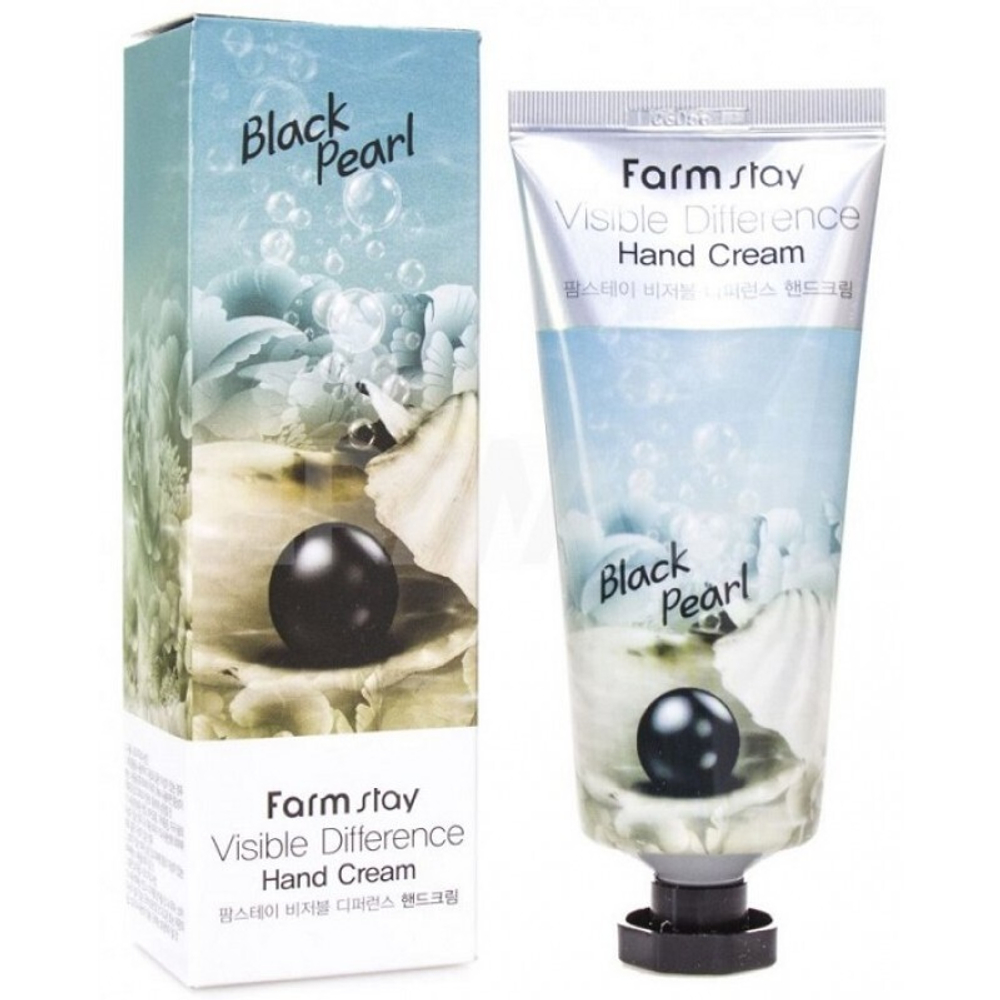 Крем для рук с черным жемчугом 100 г Farm Stay visible differerce hand cream black pearl