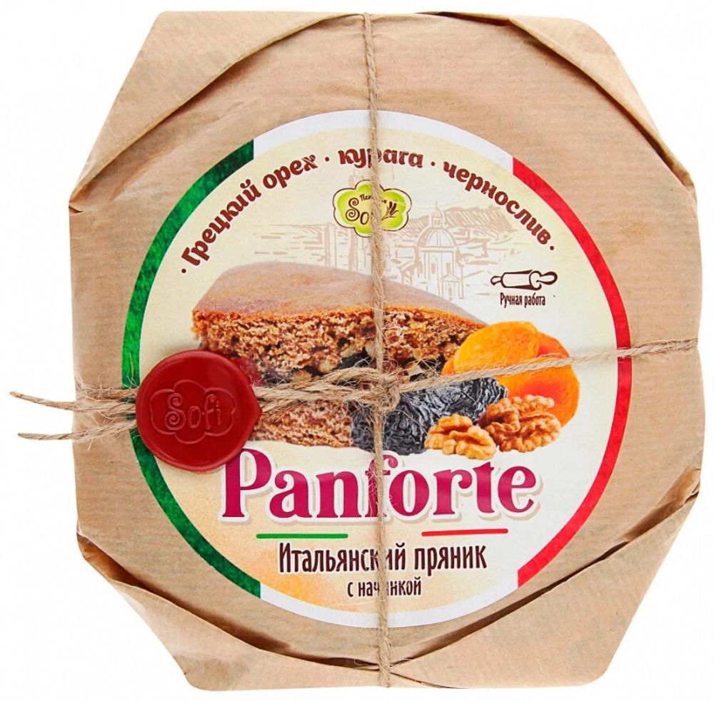 Софи Панфорте Итальянский Пряник Грецкий Орех Курага и Чернослив / Sofi Panforte Walnut Dried Apricots and Prunes 300г