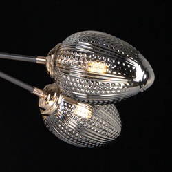 Люстра потолочная для квартиры/гостиной/кухни De City Клэр, 7 ламп, 280Вт, 14 м2, черный/дымчатый