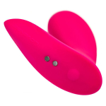 Розовый силиконовый двойной вибратор 10,1см с управлением через приложение Lovense Flexer Insertable Double Panty Vibrator Pink LE-25