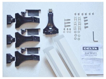 Багажник Дельта на водосток крыло 130 см.