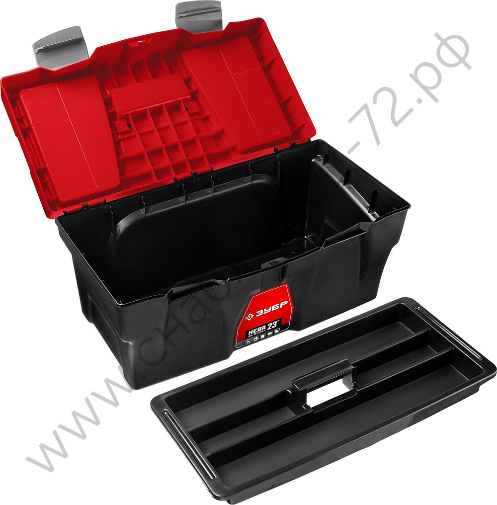 ЗУБР НЕВА-23, 585 х 295 х 295 мм, (23″), пластиковый ящик для инструментов (38323-23)