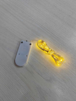 Гирлянда светодиодная LED 1011 прозрачная 5м на батарейках жёлтая