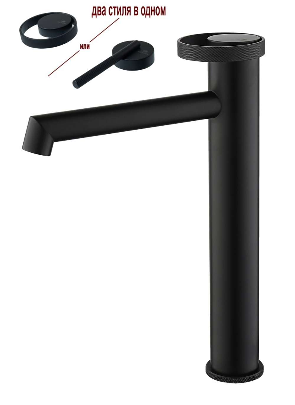 19112-C Смеситель од. для раковины-чаши (ЧЕРНЫЙ) GANZER (10/1шт)