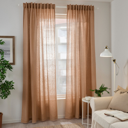 IKEA DYTÅG  (ИКЕА ДЙТÅГ)  -  Штора, 2 шт, на ленте/темно-бежевая, 145x300 см