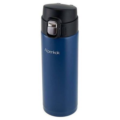 Термокружка вакуумная 380 мл ALPENKOK AK-04812A синяя