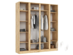 Шкаф 4-х ств. (2000) Келвин (дуб крафт/графит)