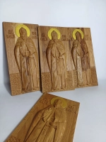 Освященная Икона св. Ильи Муромца ( Печерского) 27.3х14 см