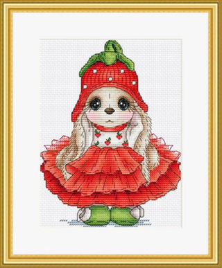 "Кролик-клубника"-02669  вышивка