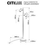 Citilux Twin CL809011N Торшер светодиодный Чёрный