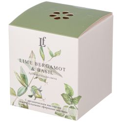 СВЕЧА АРОМАТИЗИРОВАННАЯ В СТАКАНЕ "LIME BERGAMOT & BASIL" 7,5*8,5 СМ