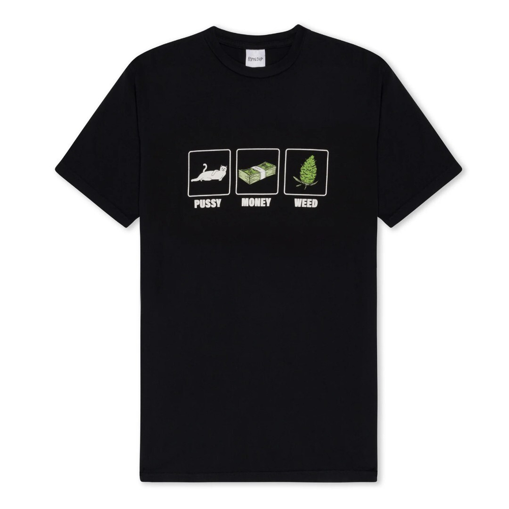 Футболка Ripndip Pu$$y, Money, Weed Tee Black