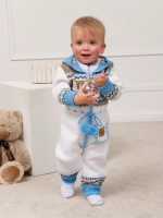 Вязаный комбинезон для новорожденных и малышей на молнии