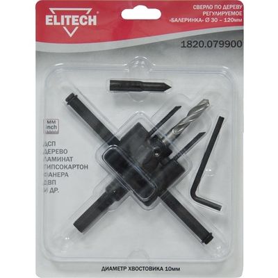 Сверло ELITECH по дереву 30*120мм