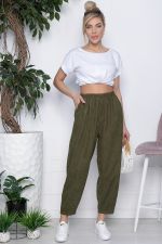Брюки бохо широкие (хаки) Б10844 LT Collection