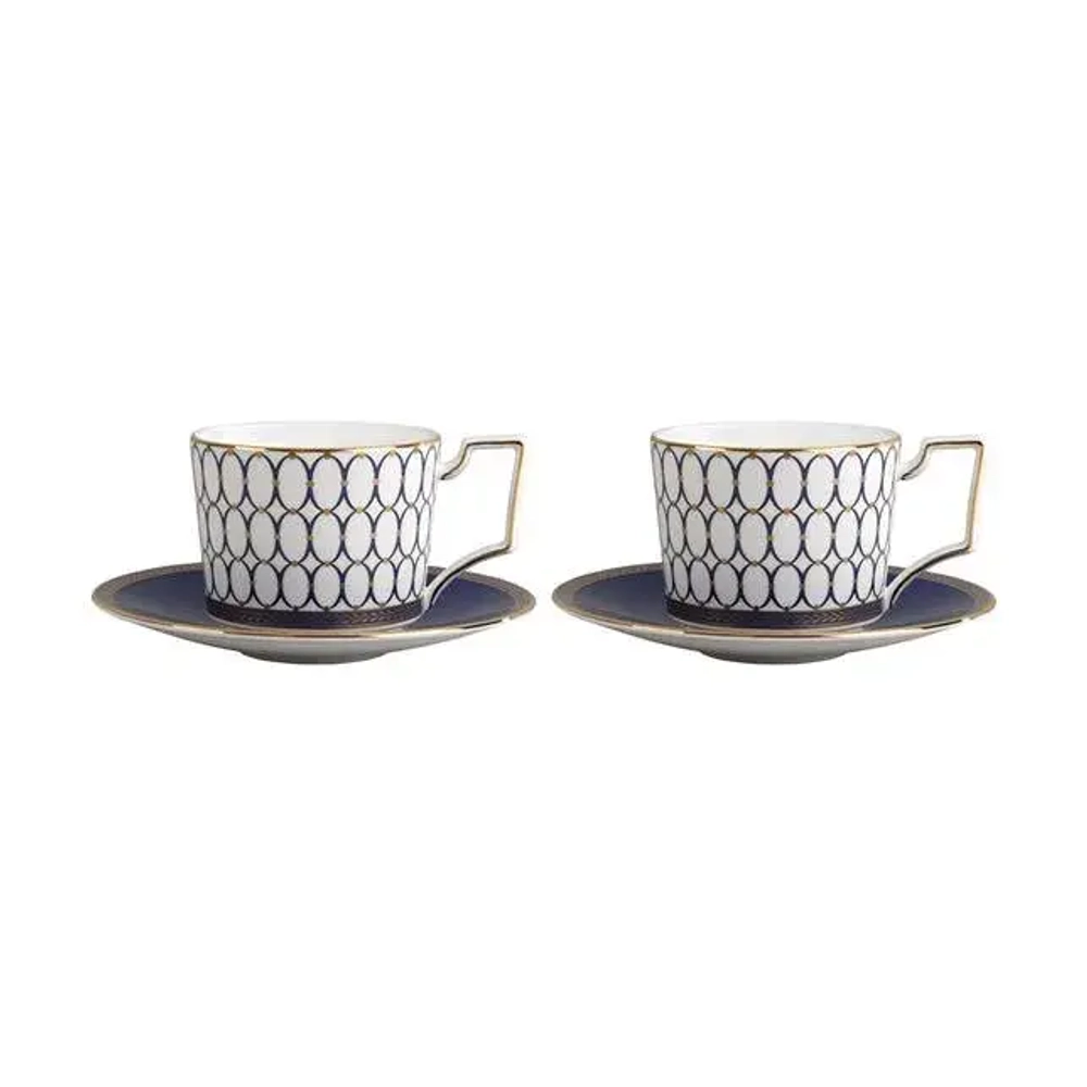 Wedgwood Набор из 2 чайных чашек Renaissance Gold 250 мл с блюдцами